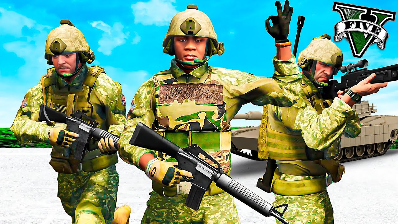 FRANKLIN, MICHAEL y TREVOR se UNEN al EJÉRCITO en GTA 5!