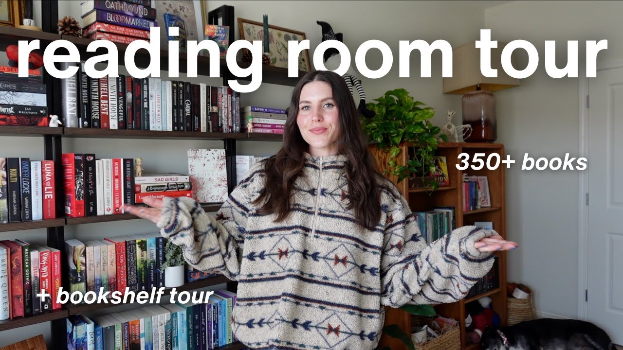 A tour of my reading room + detailed bookshelf tour in my new home
