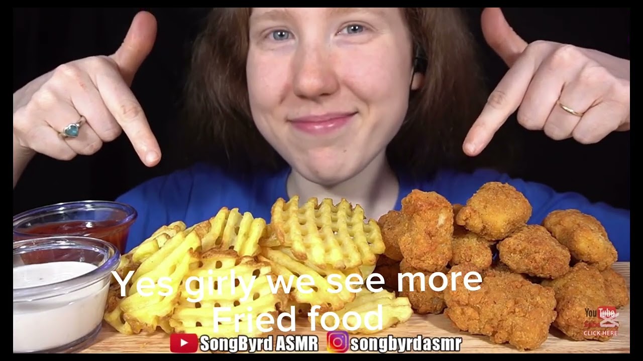 Songbyrd ASMR eating frozen foods for 10 mins straight 