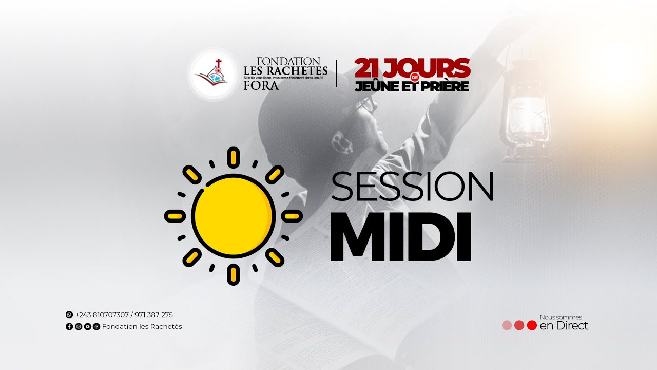 🔴[Live] 21 Jours de jeûne et prière Jour 6 | Session Midi | 06.02.2026 | avec Soeur LaRose Liolya