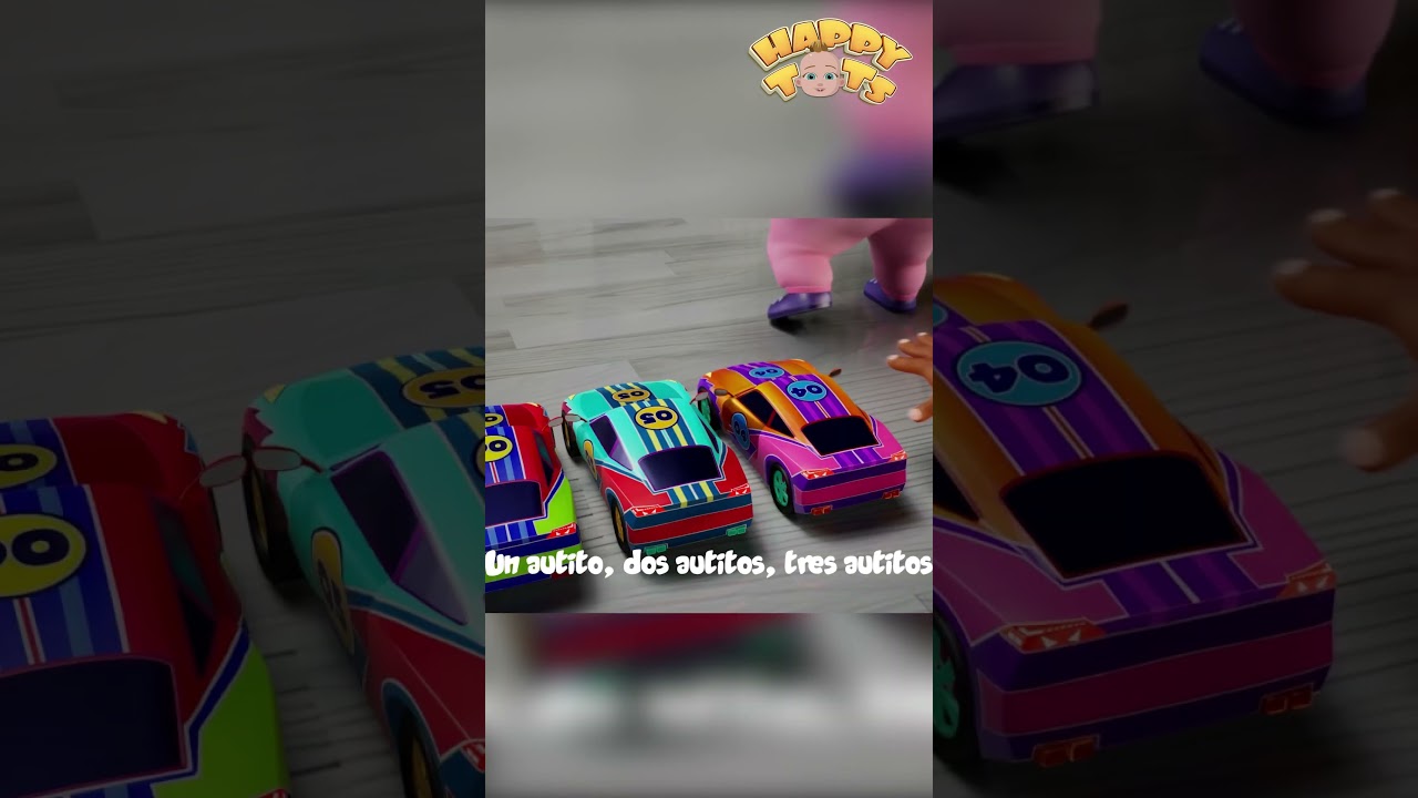 10 coches peque&ntilde;os | Canci&oacute;n de contar para ni&ntilde;os | Rimas infantiles | Happy Tots #shorts