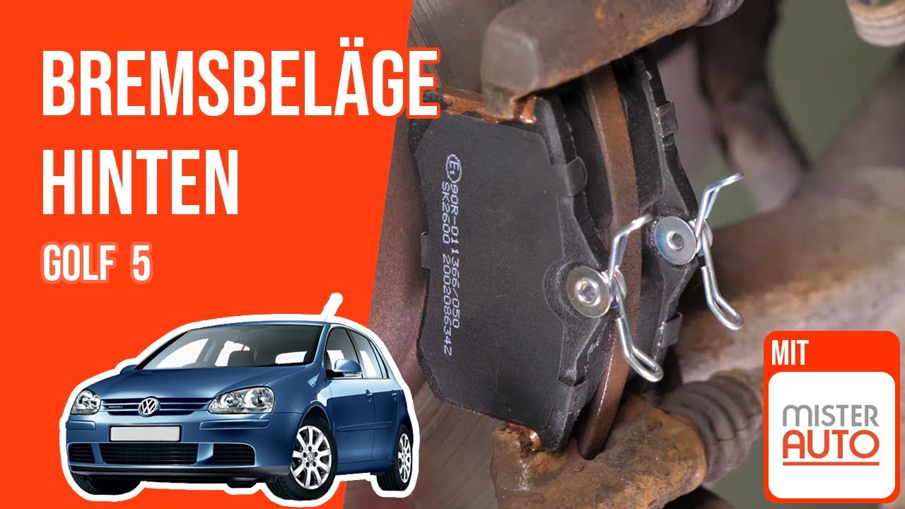 Wie Golf 5 Bremsbeläge hinten wechseln 🚗