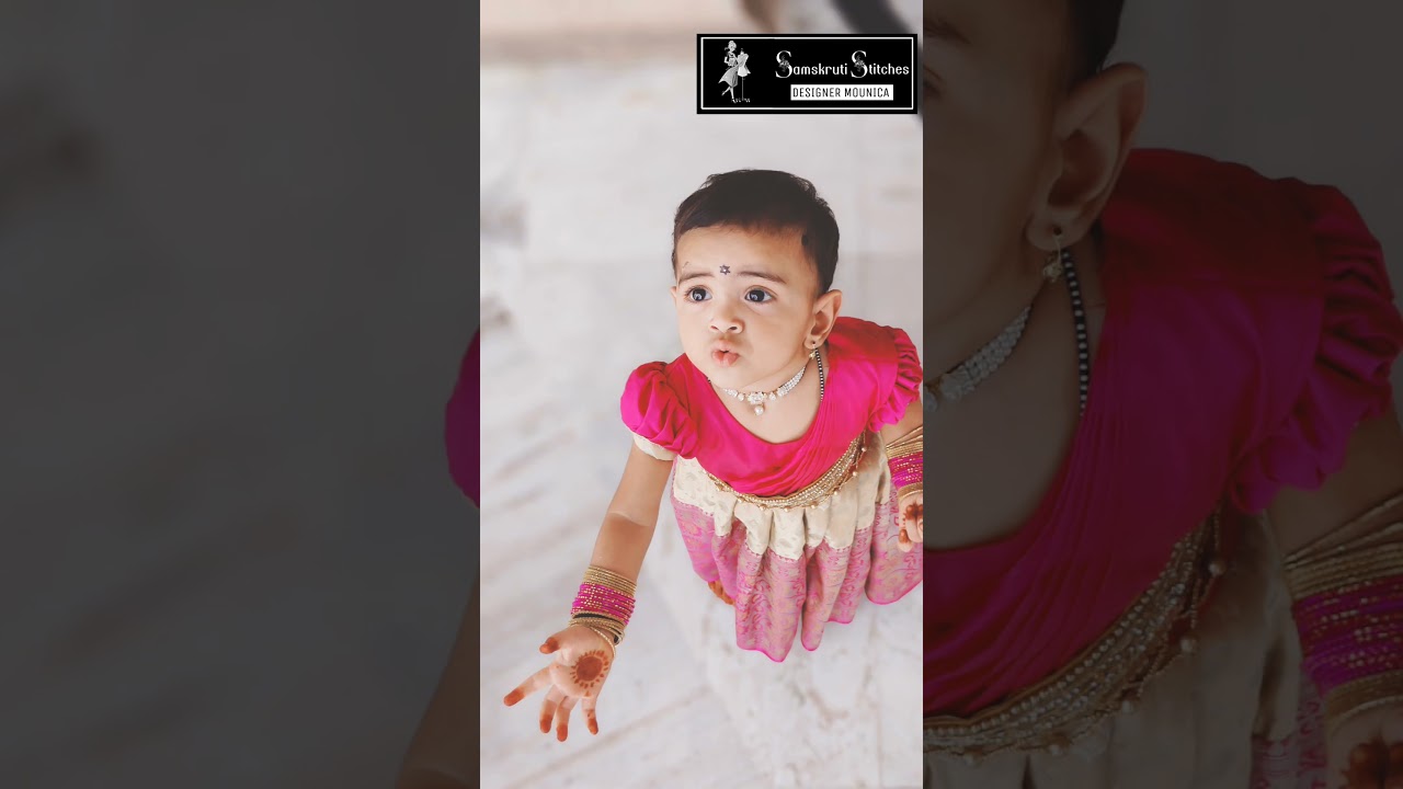 my baby first birthday vibes #pattulehenga #pattupavada #babylover #bridalwear designer Monica