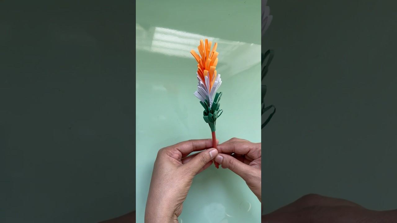 Tricolor flower making 🇮🇳🧡🤍💚