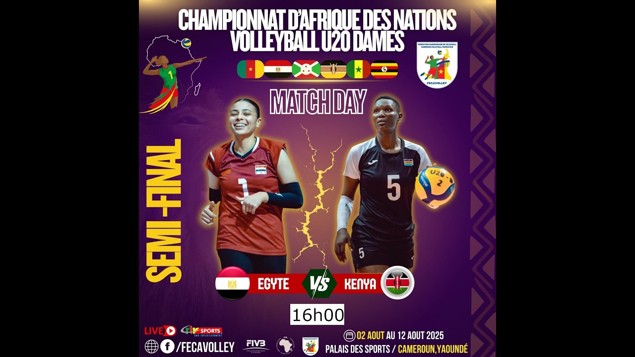 KENYA vs EGYPT    DAY  6 - SEMI-FINAL 1