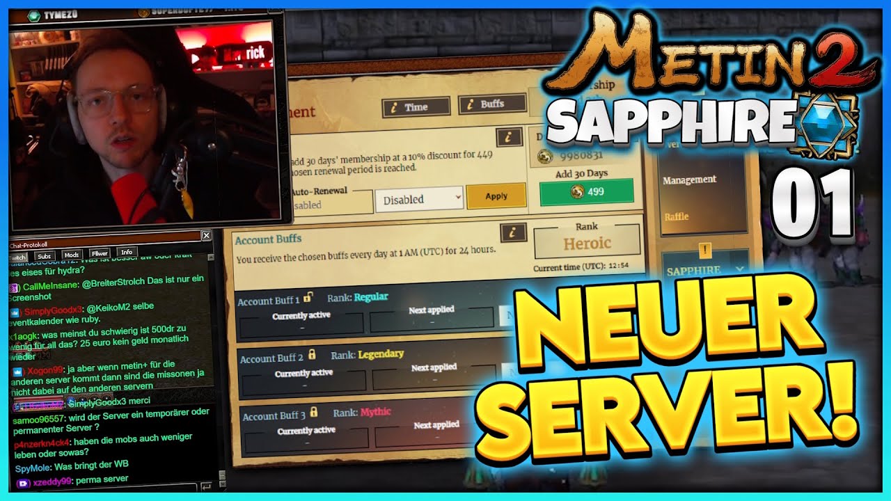 Metin2 Sapphire [01] - NEUER Server - Infos & Twitch-Drops