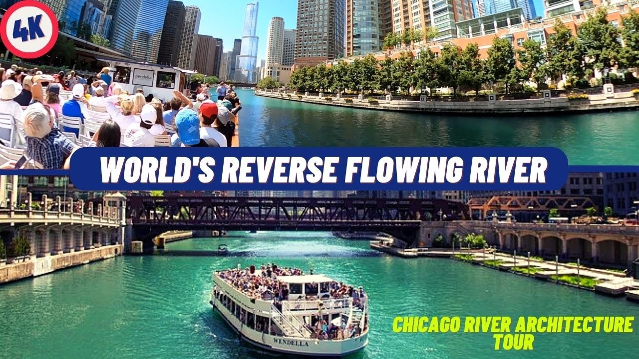 World's Reverse Flowing River | Chicago River Dyed Green | River Architecture Cruise Chicago