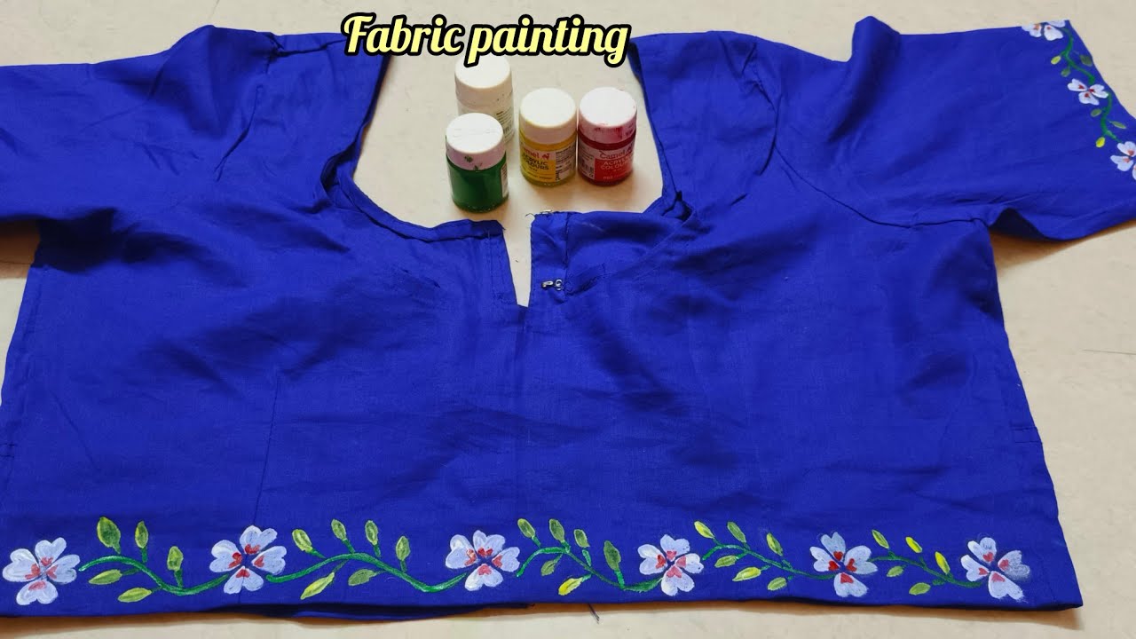 সিম্পল ফেব্রিক ডিজাইন।#fabric design #easy fabric painting #fabrication idea #pencil drawing 