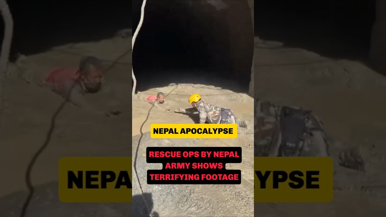 NEPAL FLOODS - UNBELIEVABLE VISUALS FROM ARMY'S TUNNEL RESCUE #nepal #viral