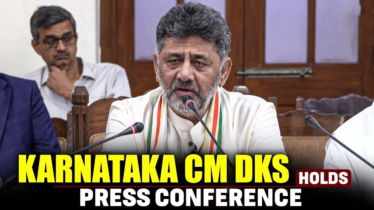 WATCH LIVE: Karnataka CM DK Shivakumar addresses Press conference | Karnataka  News | Congress