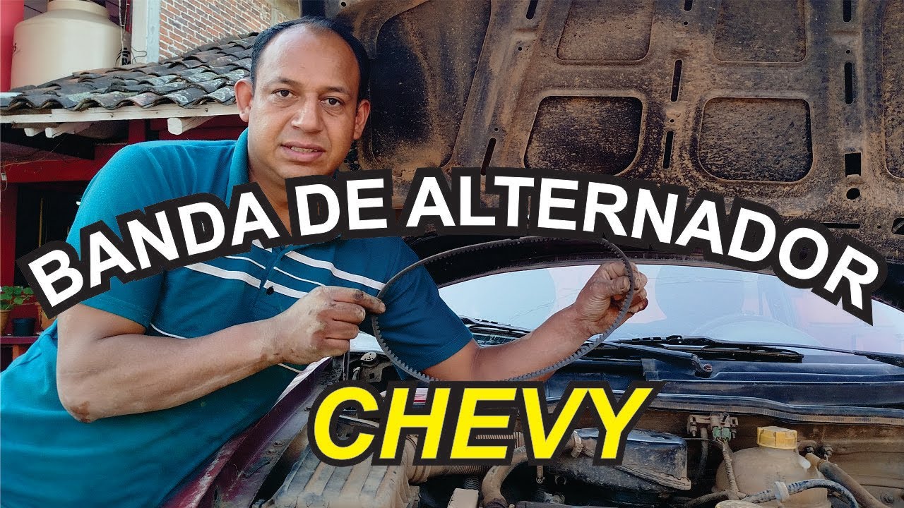 Como cambiar la banda de alternador del chevy, super facil