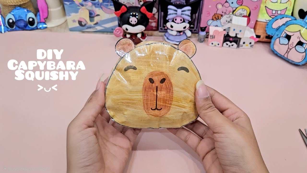 [Paper DIY] Capybara Paper Craft 🤎✨ #squishy#diy#papercraft#capybara 
