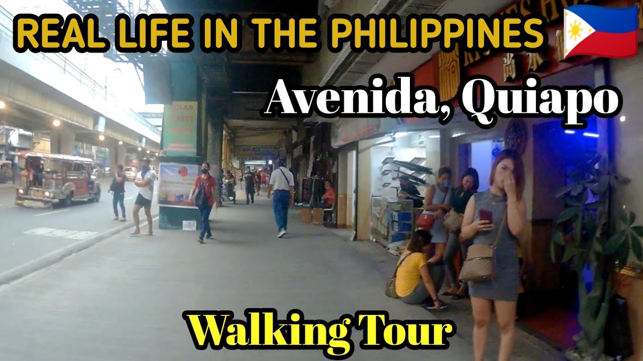 Non-Stop Action at Avenida, Rizal Ave. Busy Road Quiapo Manila City Philippines | Walking Tour 2022