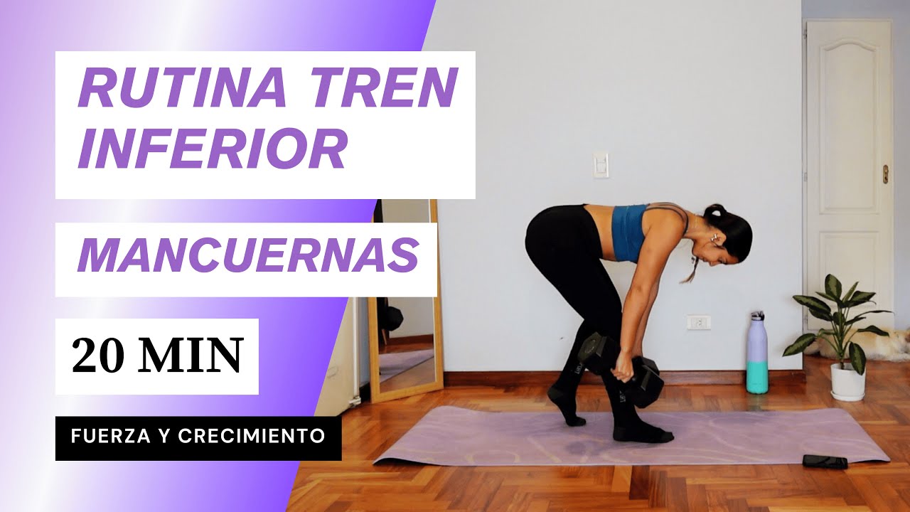 Tren Inferior Intenso en 20 Min | Piernas y glúteos con mancuernas (en casa, guiado)