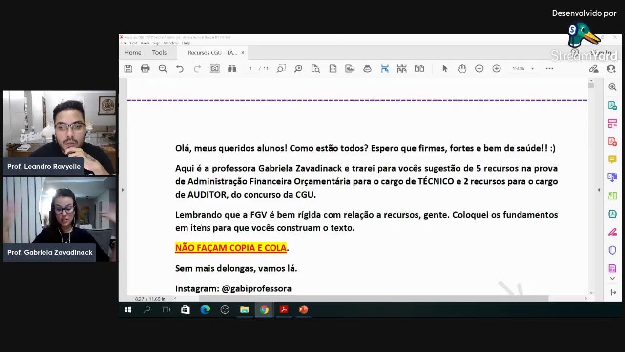 AFO - MARATONA FGV - CORRE&Ccedil;&Atilde;O PROVA CGU (T&Eacute;CNICO E AUDITOR)