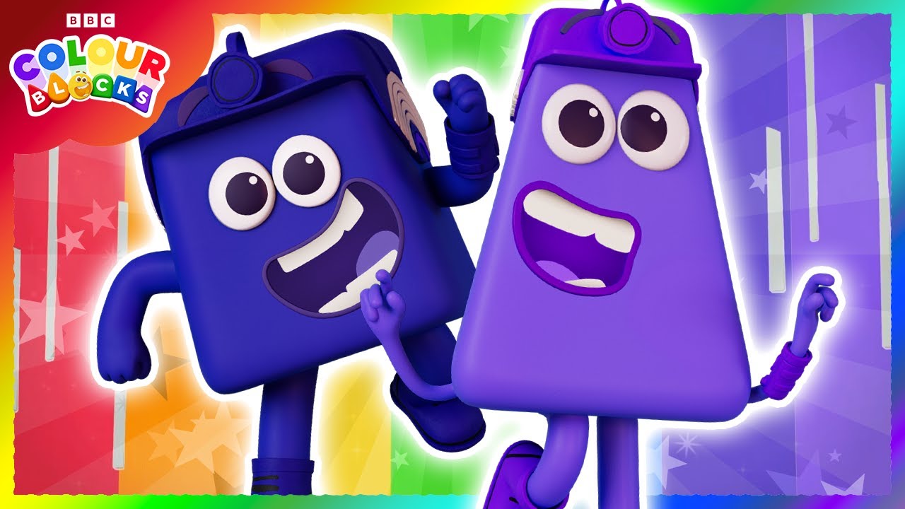 ¡Diversión con los Rastreadores de Arcoíris! ÍNDIGO y VIOLETA  | Bloques de Colores