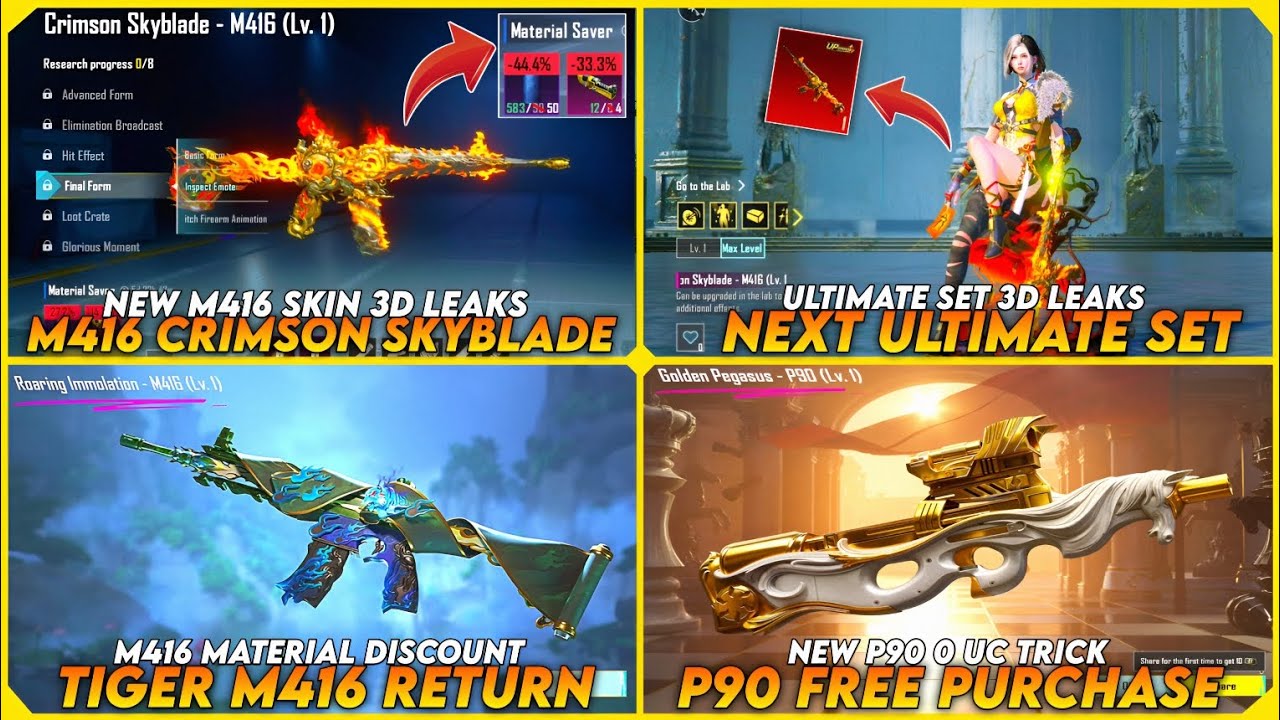 FINALLY 😱 NEXT ULTIMATE SET 3D LEAKS | NEW M416 3D LEAKS | TIGER M416 RETURN | P90 PURCHASE TRICK 🔥