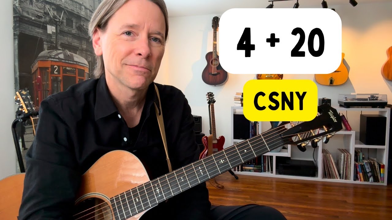 How to play - “4+20 by: CSNY fingerpicking acoustic guitar lesson/tabs