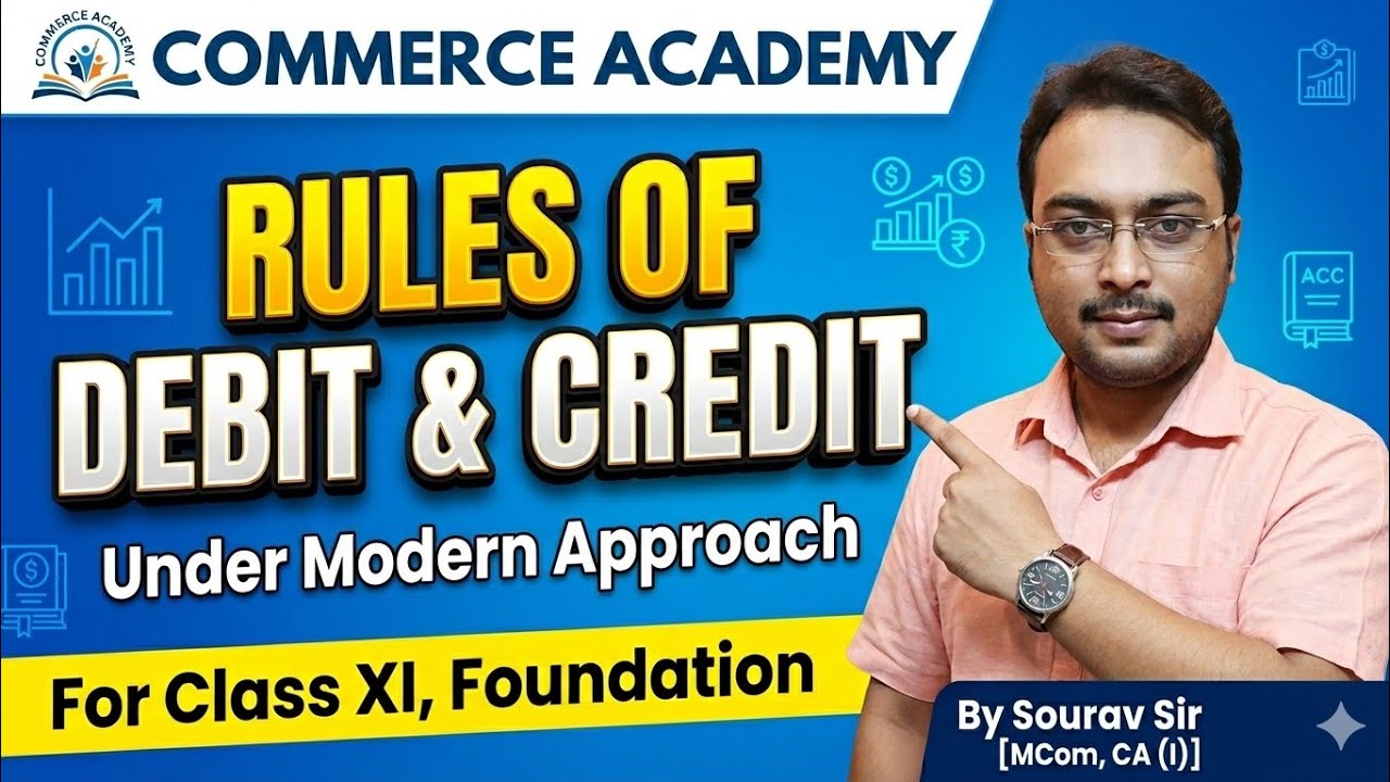 Rules of Debit & Credit ( Morden Approach) for class XI, Foundation level 