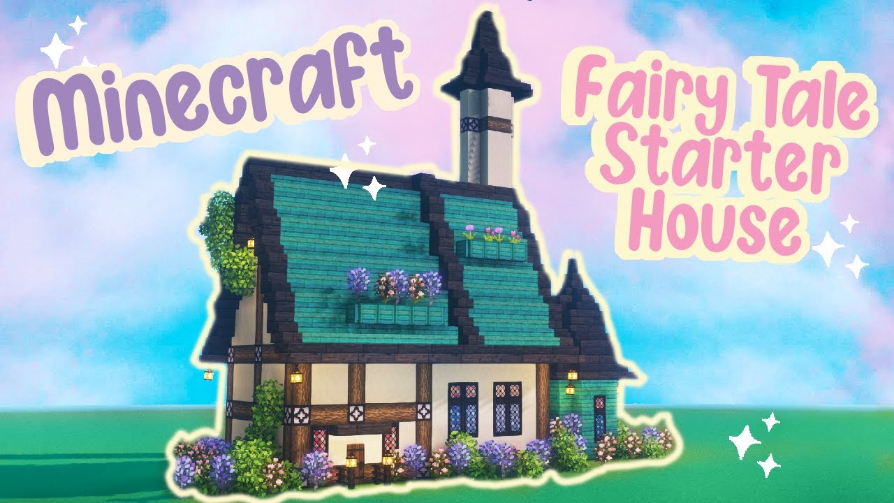 Fairy Tale Aesthetic Starter House Tutorial Minecraft 🍄🌿✨Mizunos Cottage Fairy 🌸 Easy Survival