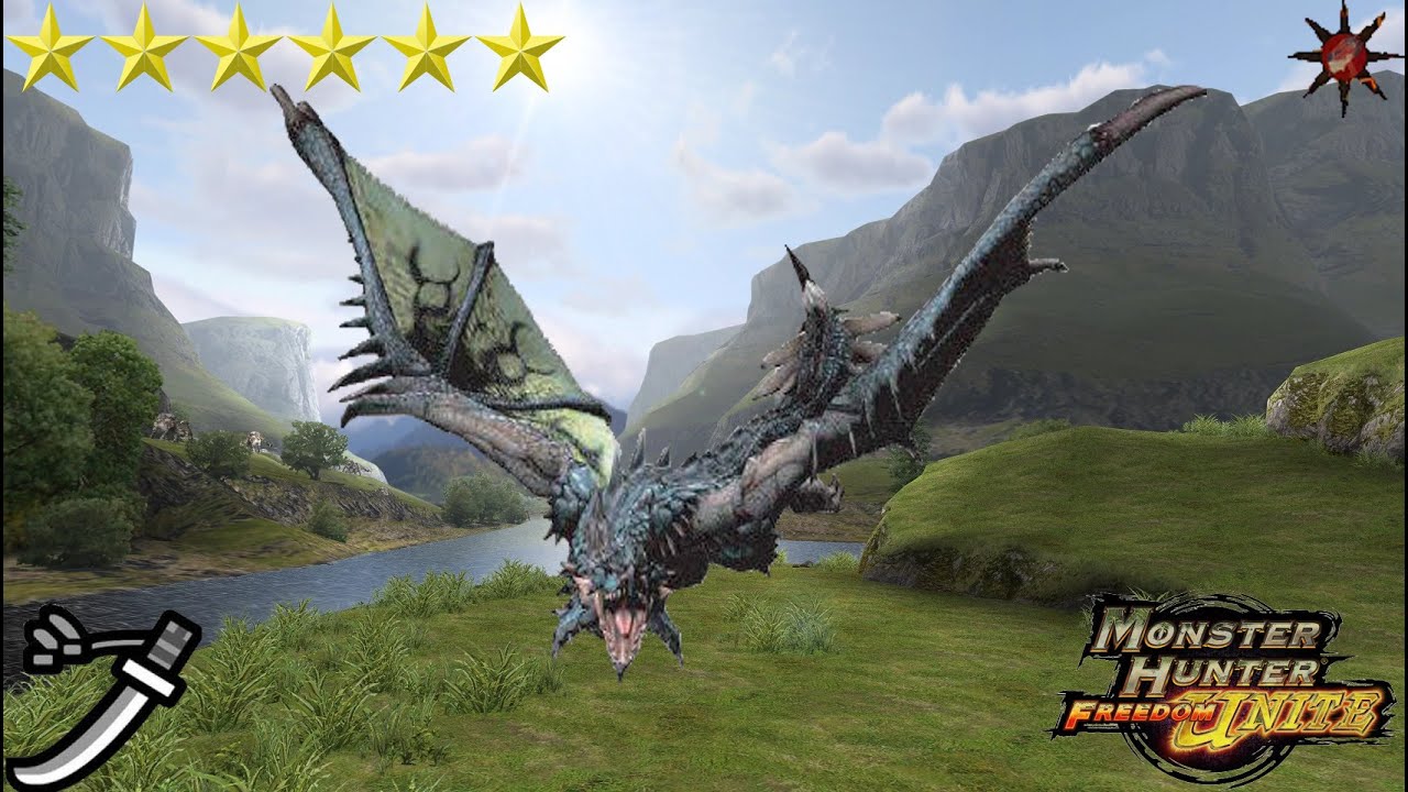 [MHFU] Azure Rathalos with LS, Village 6* Attack of the Rathalos
