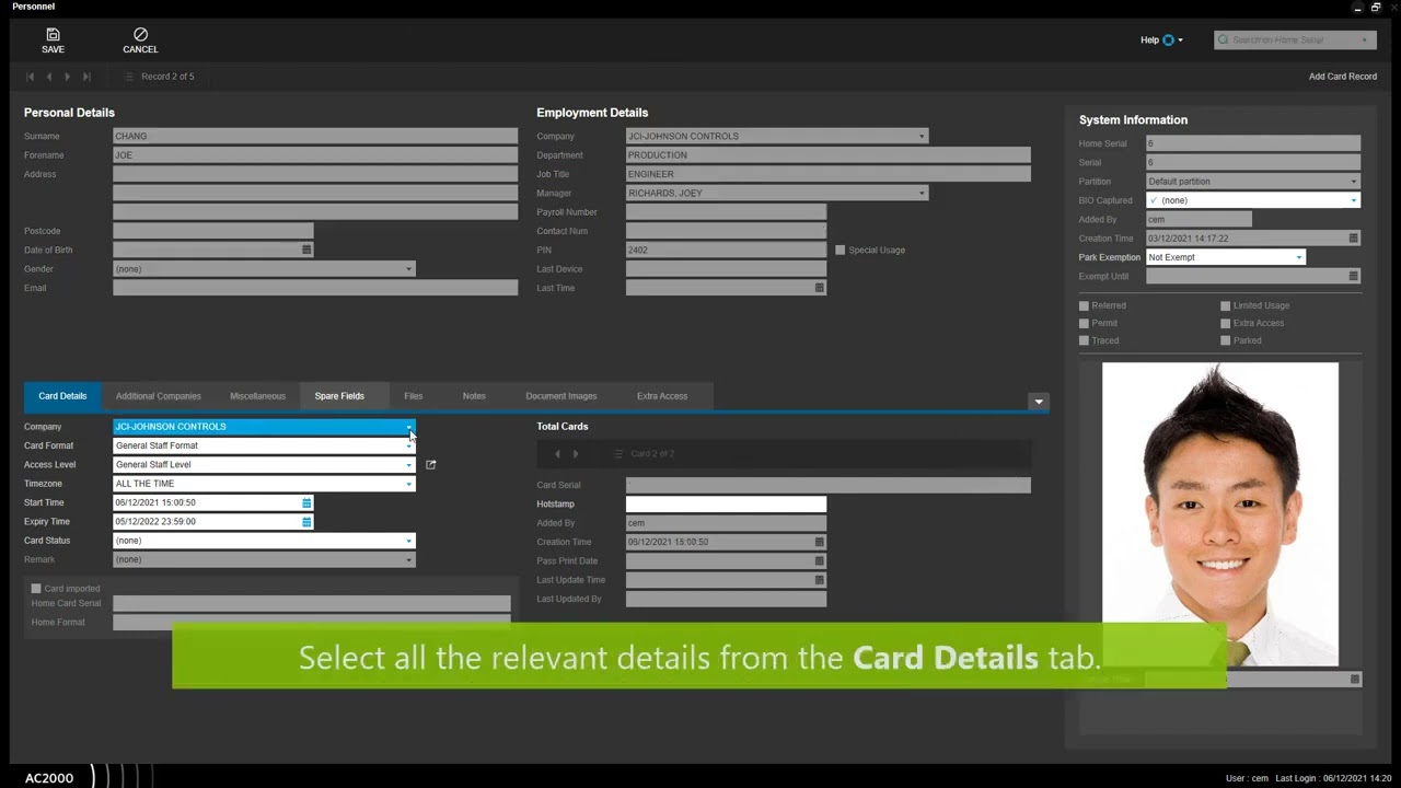 Adding an Access Card