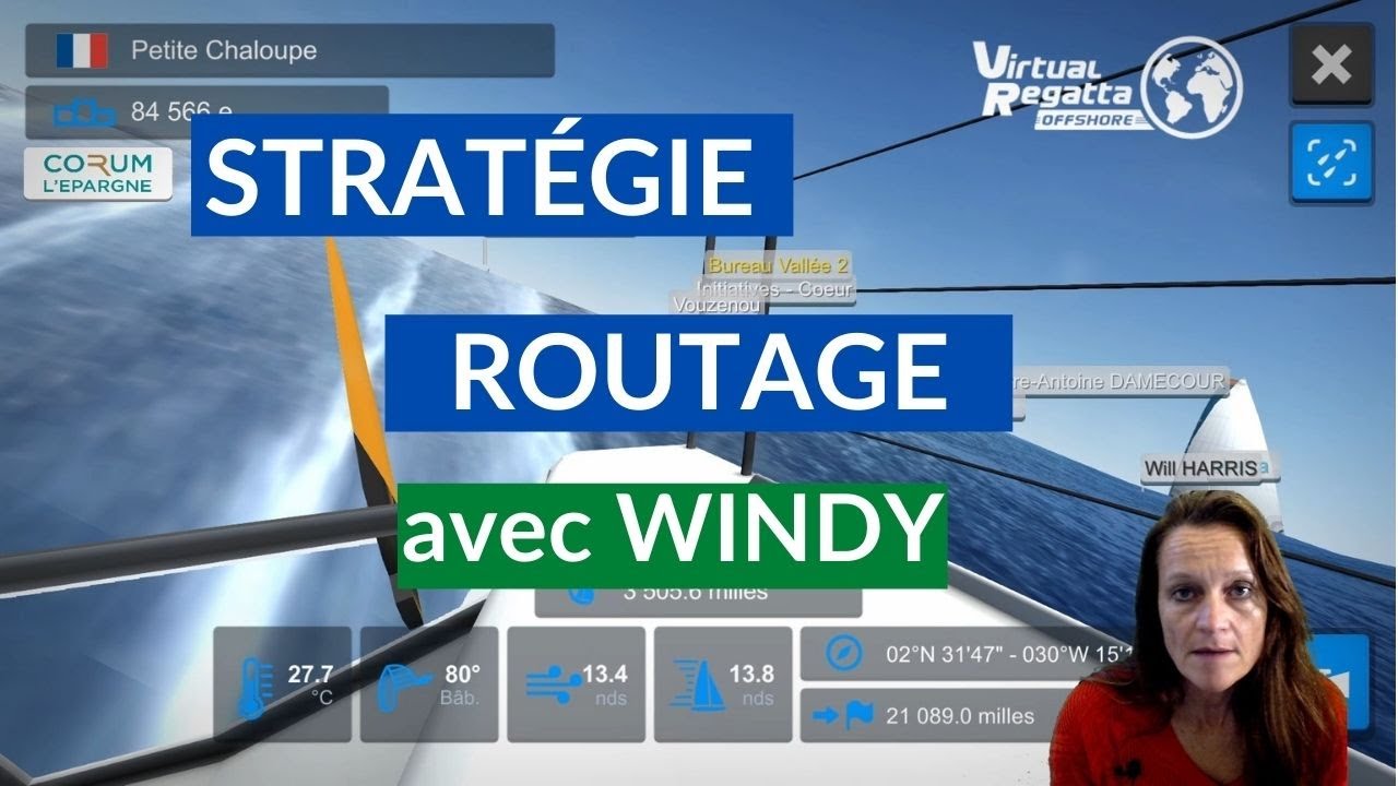 Stratégie de routage avec windy pour virtual regatta