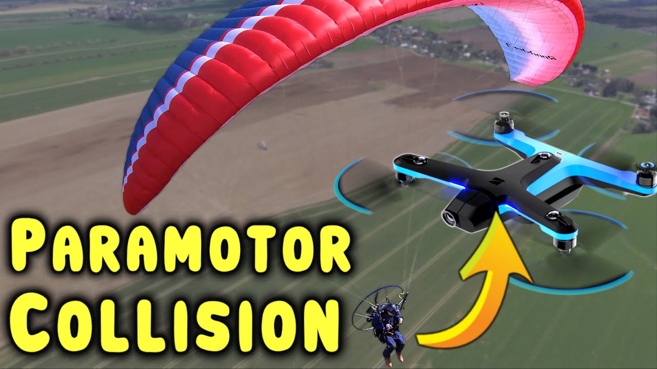 PARAMOTOR COLLISION with DRONE! PPG & Skydio 2 Drone Flying