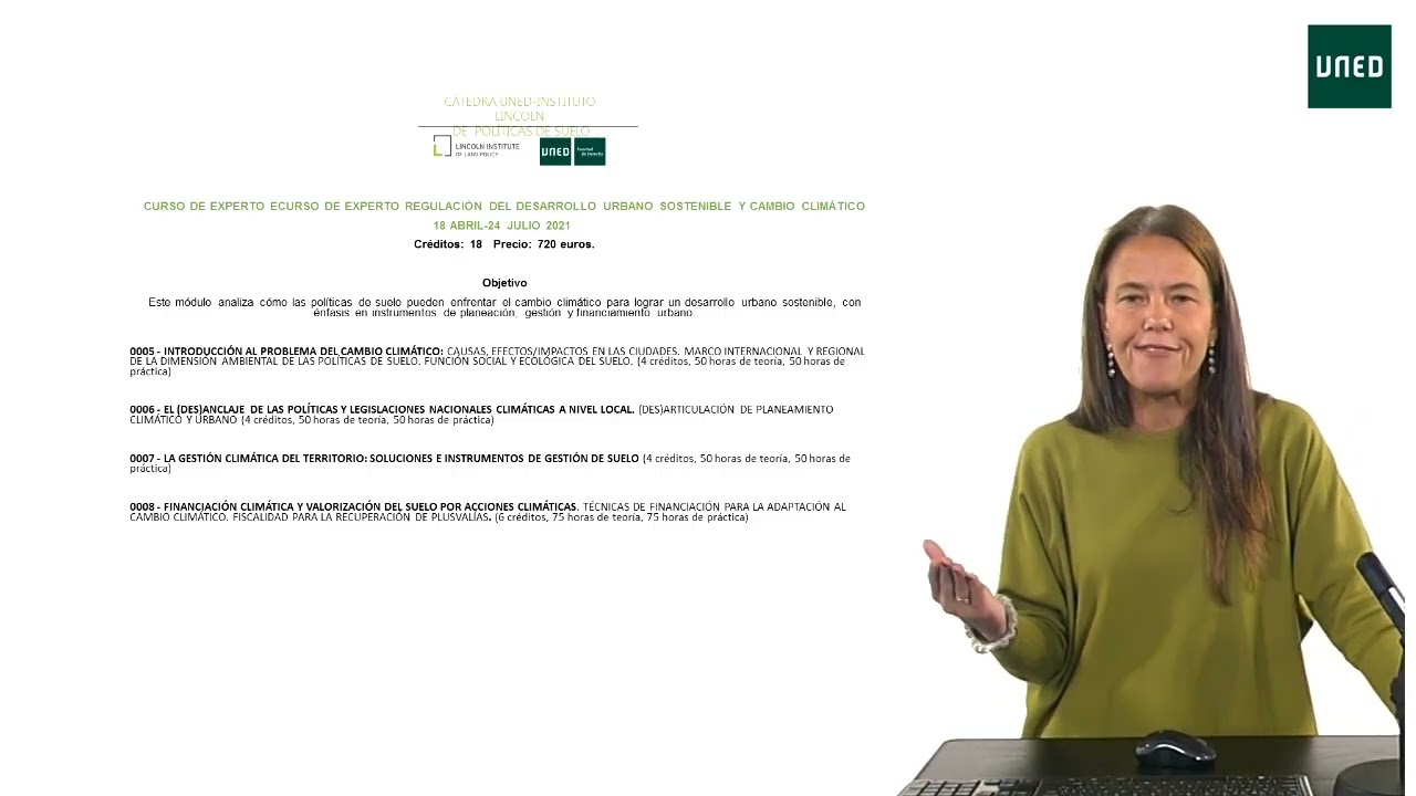 Presentación Máster modular (título propio) en políticas de suelo y desarrollo urbano(...)
