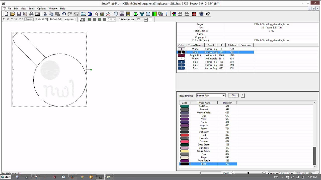 How to Merge Designs onto a Key Fob Embroidery Design Using SewWhat-Pro