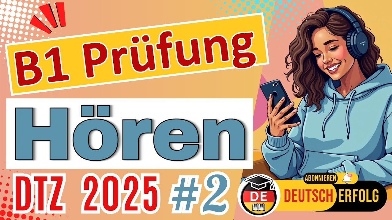 B1 Hören | DTZ-Vorbereitung 2025 | Teil 1–4 mit Lösungen