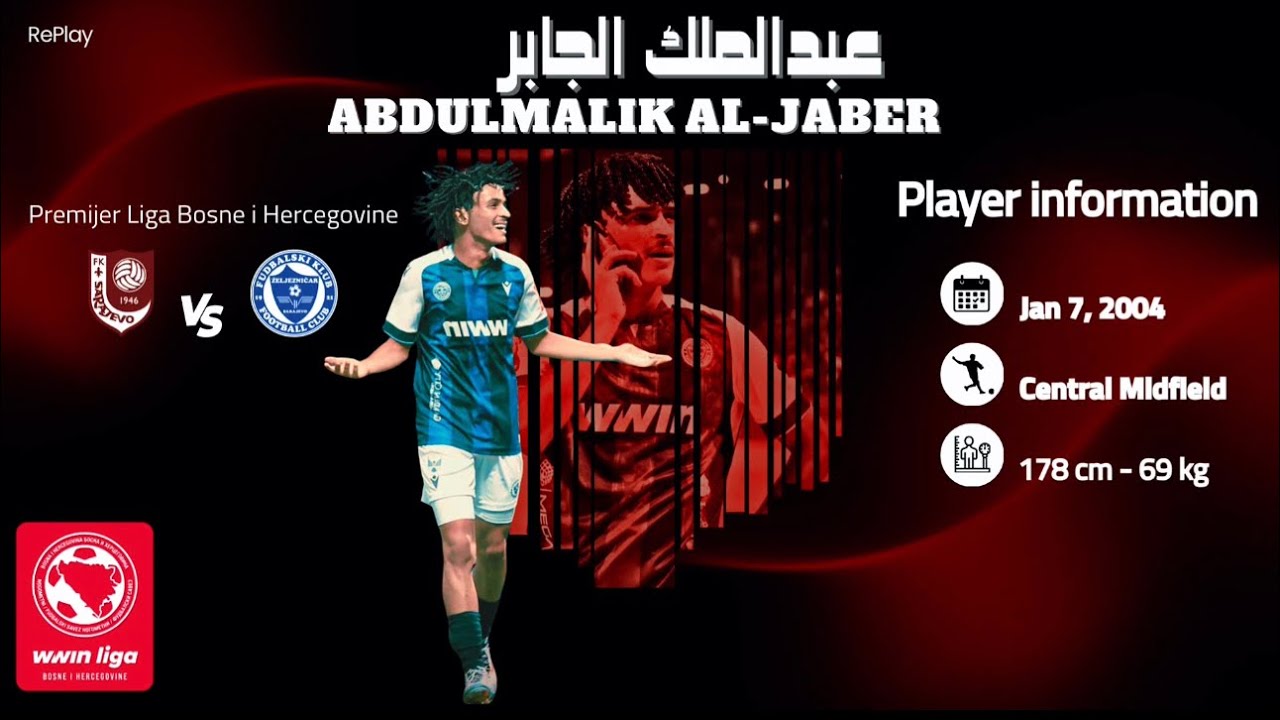 لاعب نادي Zeljeznicar البوسني ( عبدالملك الجابر) وماقدمه في لقاء الديربي أمام Sarajevo لموسـم 24/25