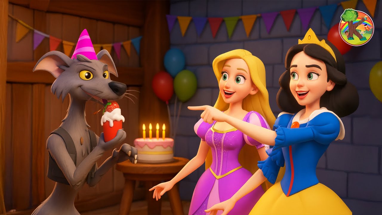 😲🎂 Rapunzel e Branca de Neve Pegaram o Lobo na Festa! 🎈Contos De Fadas 🔴 LIVE | KONDOSAN