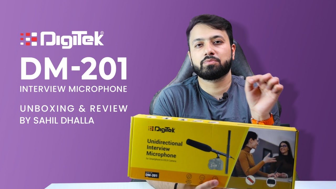 Review & Unboxing by Sahil Dhalla | Digitek Unidirectional Interview Microphone | DM-201 | 2023