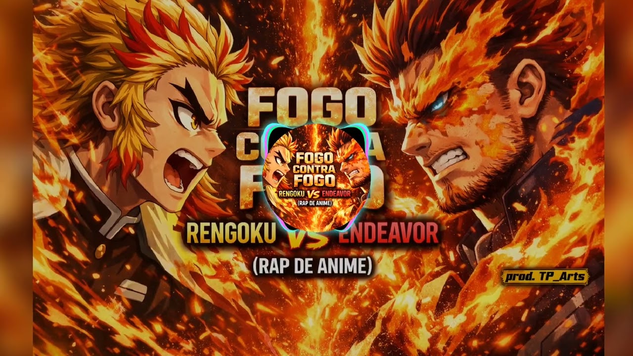 FOGO CONTRA FOGO | Rengoku 🆚 Endeavor (Rap de Anime)