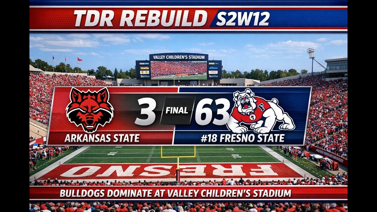 TDR Rebuild S1W12 vs Arkansas State
