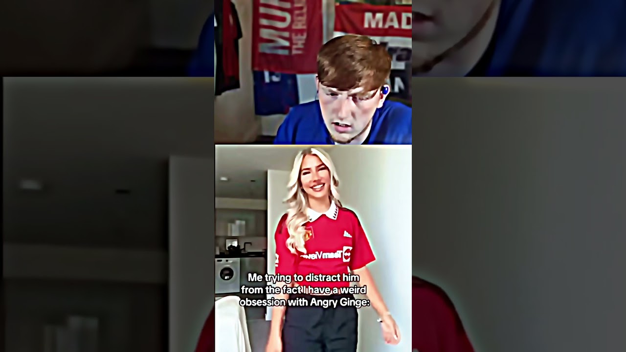 Angry Ginge reacts to girl who&rsquo;s obsessed 😂👀 #angrygingereacts #manunited #angryginge13 #reaction