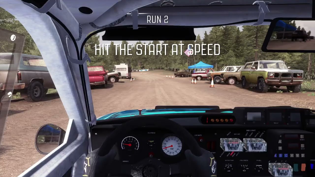 DiRT Rally_ Pikes Peak sector 1 gravel G29 cockpitcam + replay