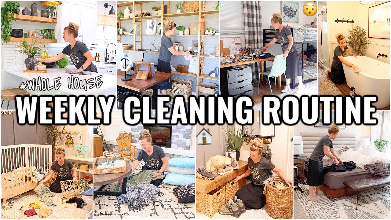 WEEKLY CLEANING ROUTINE!!🏠 WHOLE HOUSE CLEAN WITH ME | 2025 CLEANING MOTIVATION