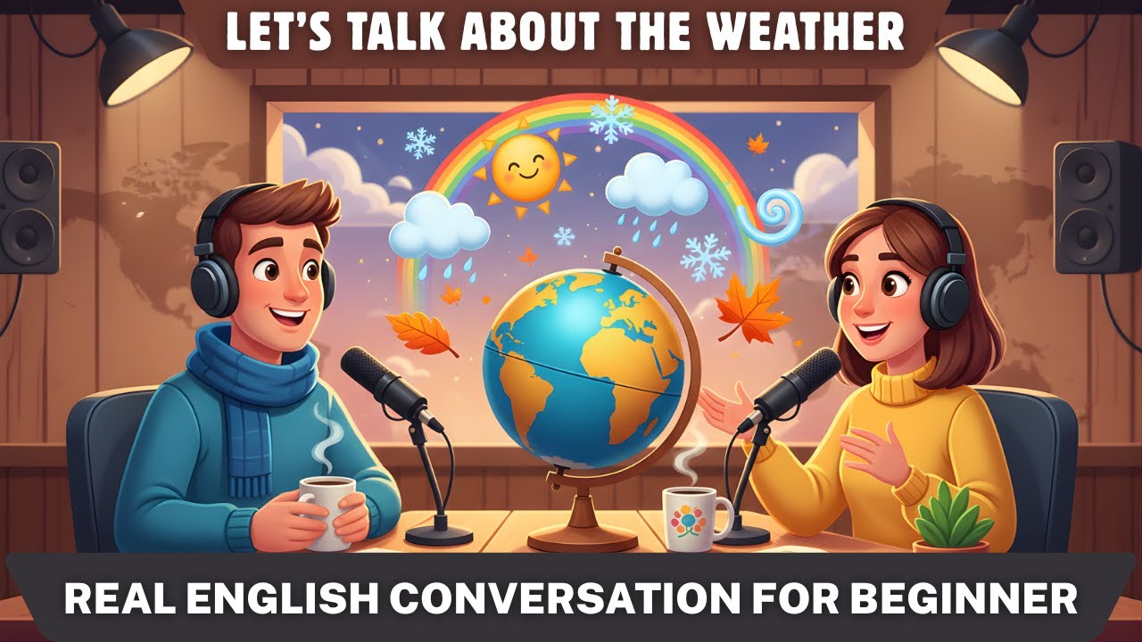 Let's Talk About the Weather | Easy English Practice Conversation | English Podcast