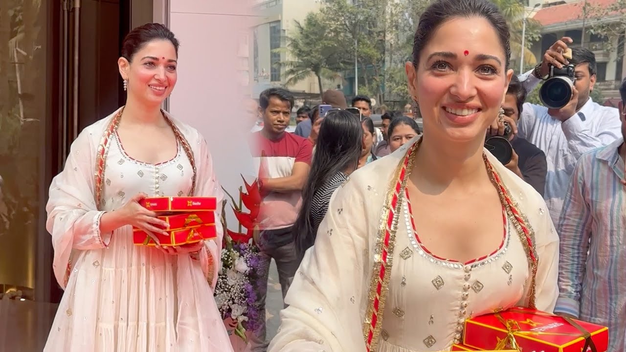Tamannaah Bhatia Spotted In Juhu For The Pooja Ceremony Of Her New Venture