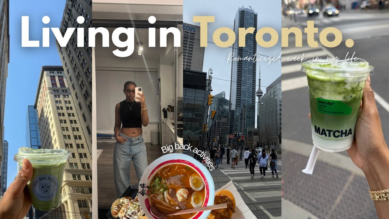 Romanticized week in my life living in Toronto | matcha runs, toronto pop ups, hair care routine