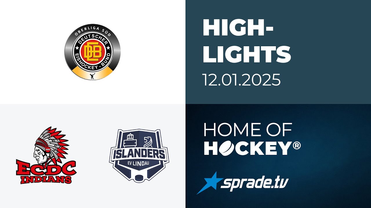 12.01.2025 - Highlights - ECDC Memmingen Indians vs. EV Lindau Islanders