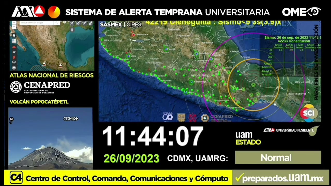 sismo detectado moderado 
