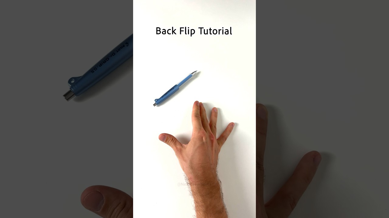 Learn the BACK FLIP Pen Spinning Trick 🤗 #shorts