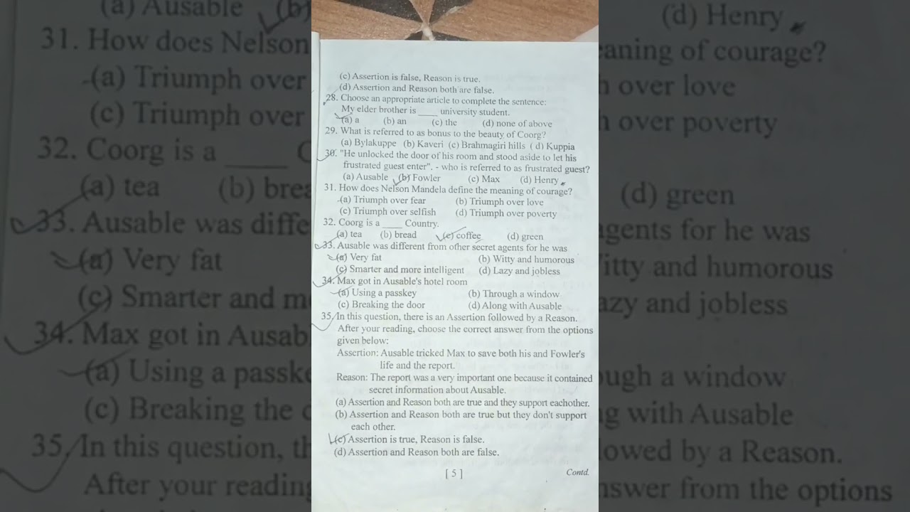 Class 10 English Half Yearly Exam -2024 Question Paper Babu's Clicks