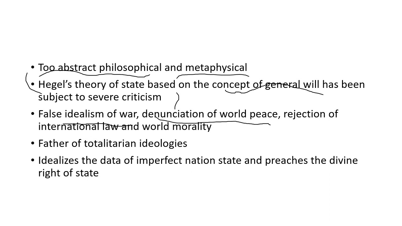 Hegelian theory of state