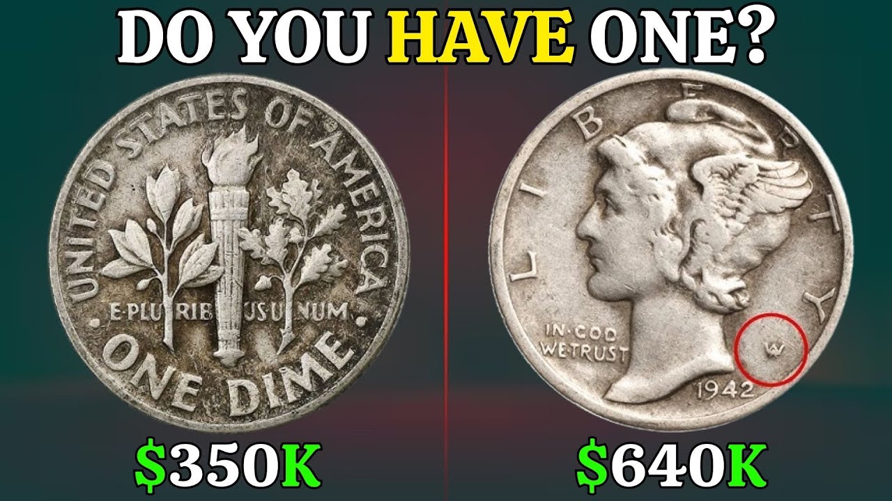 Top 6 One Dime Coins Worth Thousands? | Rare Mercury & Roosevelt Dimes to Look For!