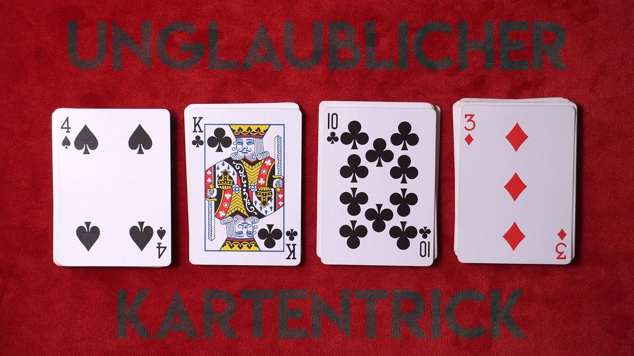 Quartett - Unglaublicher Kartentrick mit Erklärung DEUTSCH