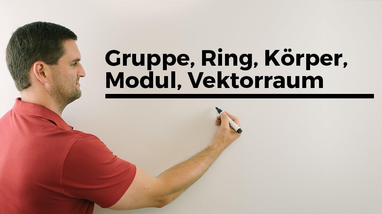Gruppe, Ring, Körper, Modul, Vektorraum, algebraische Strukturen, Übersicht | Mathe by Daniel Jung
